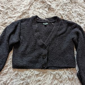 Cropped Button Sweater